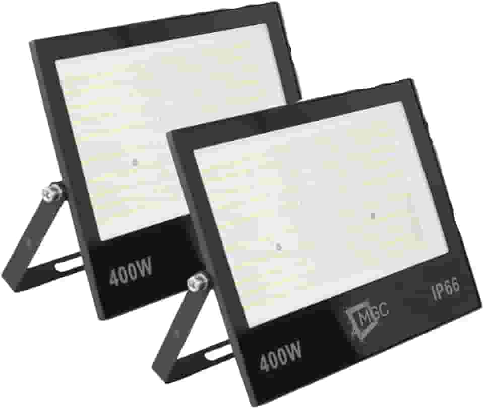 Kit 2 Refletor Led 400w 6500k Holofote Luz Fria Prova D'água