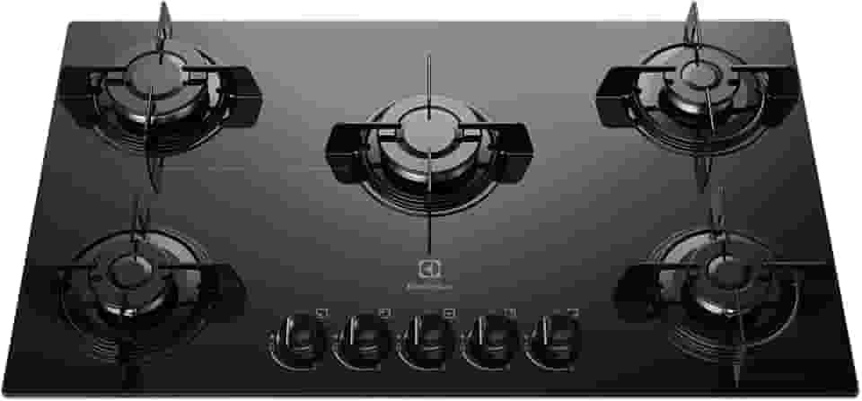 Electrolux COOKTOP A GÁS KE5GP COM MESA DE VIDRO PRETA BIVOLT