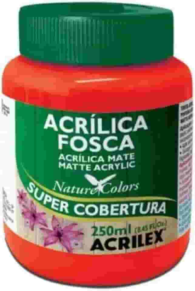Tinta Acrílica Fosca - Nature Colors Acrilex 250 ml Vermelho Fogo - 507