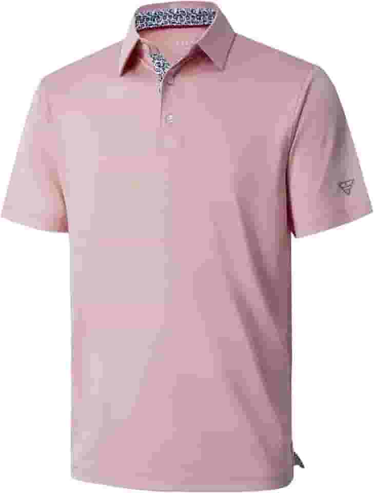 Camisa polo masculina de manga curta e longa, casual, lisa, elegante, caimento seco, design de desempenho, gola polo para homens