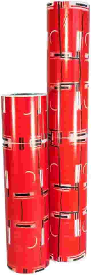 Papel Presente Bobina Couche Cores 40cmx100m Cores: Vermelho
