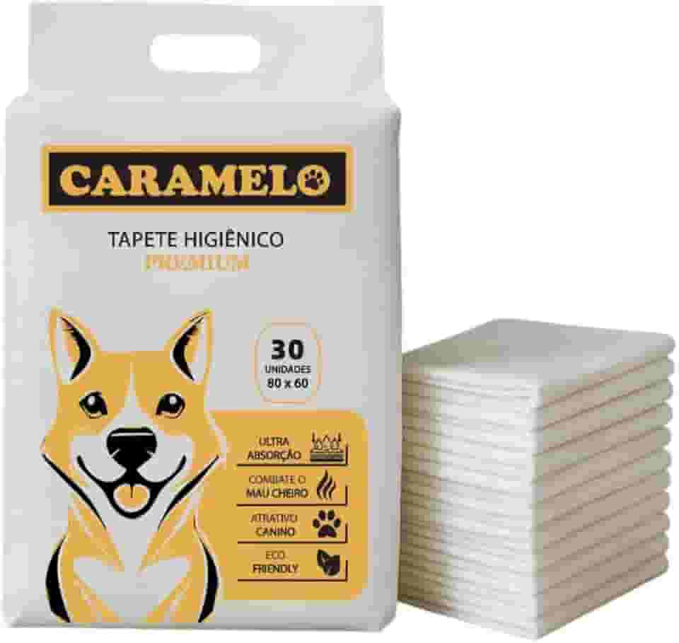 Tapete Higiênico Pet Caramelo 80x60 – 30 Unidades | Ultra Absorvente, Antiodor, Vedação Total | Para Cães Filhotes e Adultos