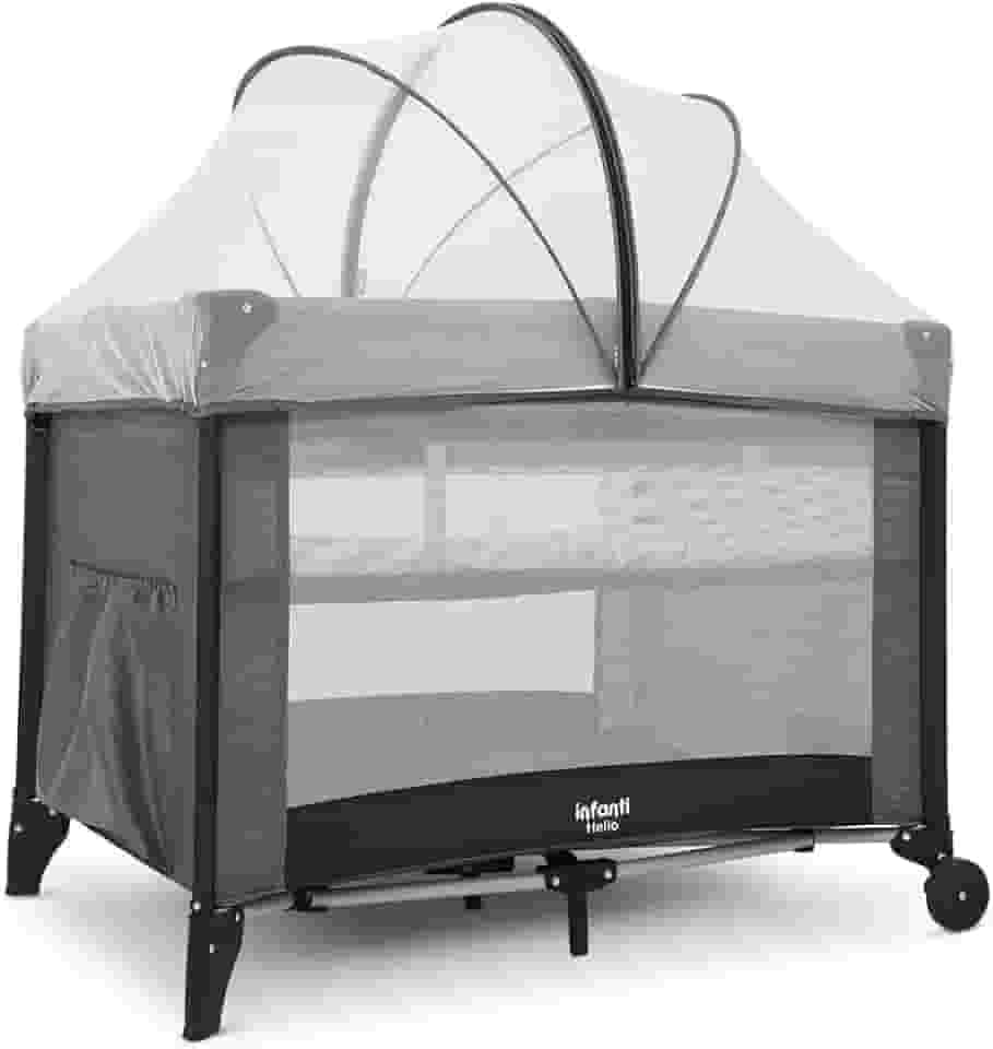 Berço portátil desmontável Hello cor Cinza Infanti