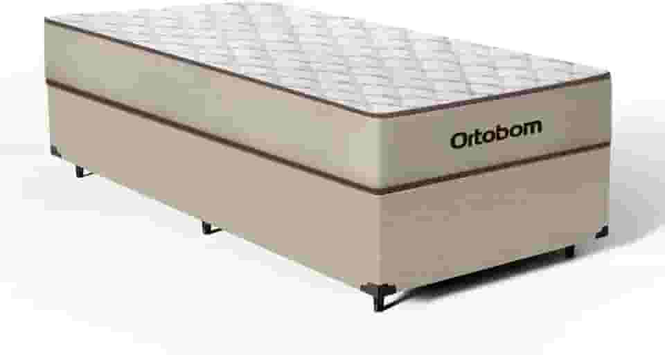 Cama Box com Colchão de Espuma D60 Ortobom Force Dream (Bege, Solteiro)