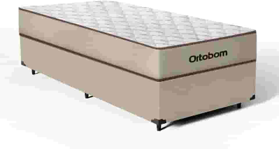 Cama Box com Colchão de Espuma D60 Ortobom Force Dream (Bege, Solteiro)