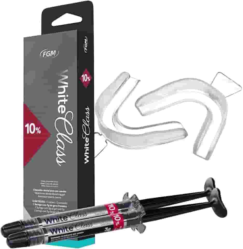 Kit 2 Clareador Dental Caseiro Moldeira White Class 10% FGM
