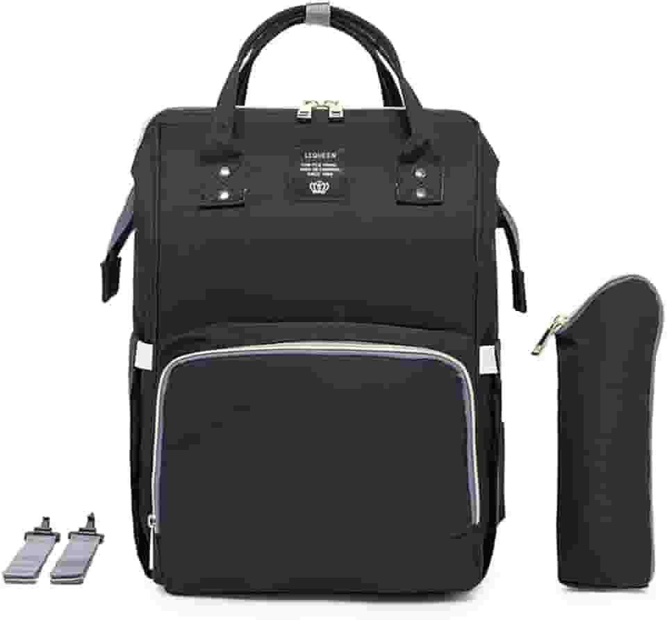 Mochila Bolsa Maternidade Lequeen Impermeável Porta mamadeira Menina Menino