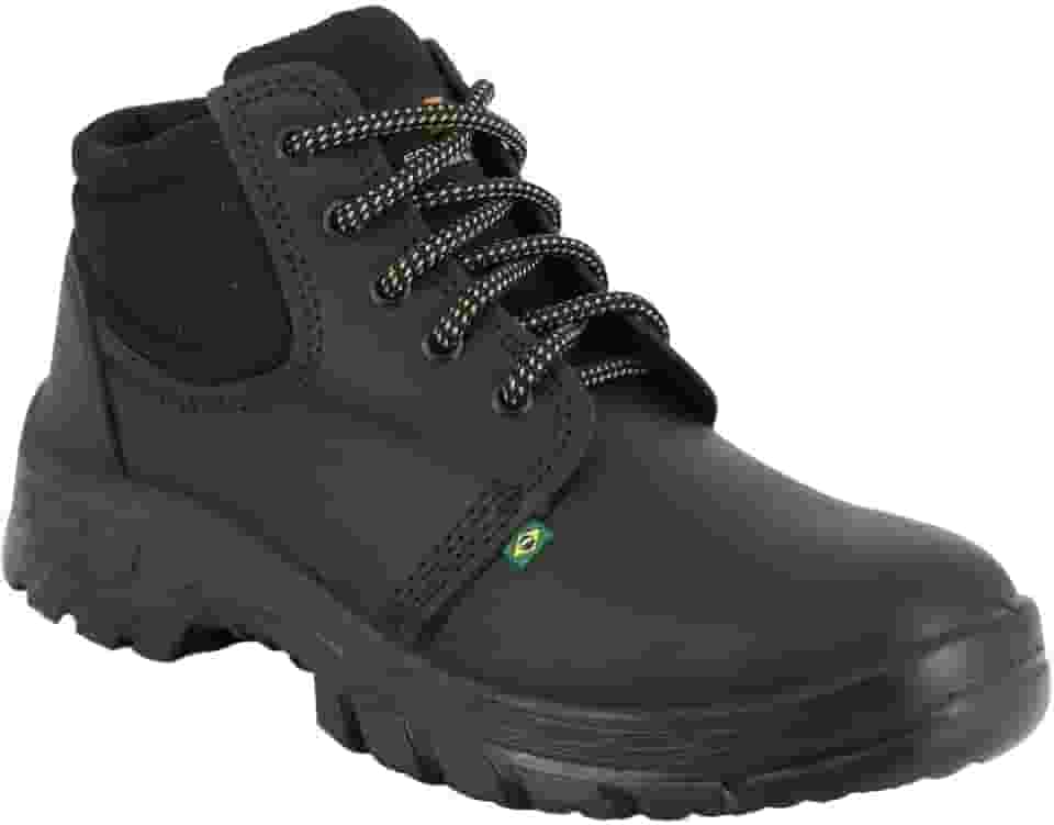 BOTA DE SEGURANÇA ECOSAFETY PS139-AP BICO DE PVC COURO LATEGO PRETO C.A 40677 Tamanho:41