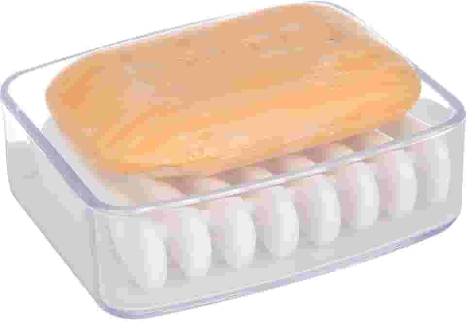 Saboneteira Splash, 9,2x8x3cm, Trasparente, Coza
