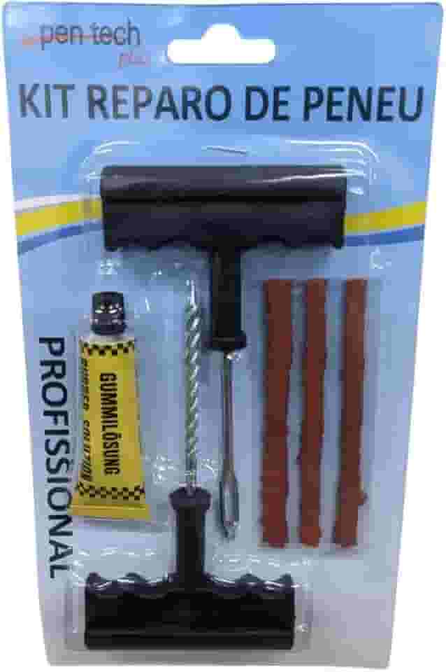 Kit de Reparo para Pneu Sem Câmara, Tipo Macarrão, para Carro e Moto, Material em Ferro