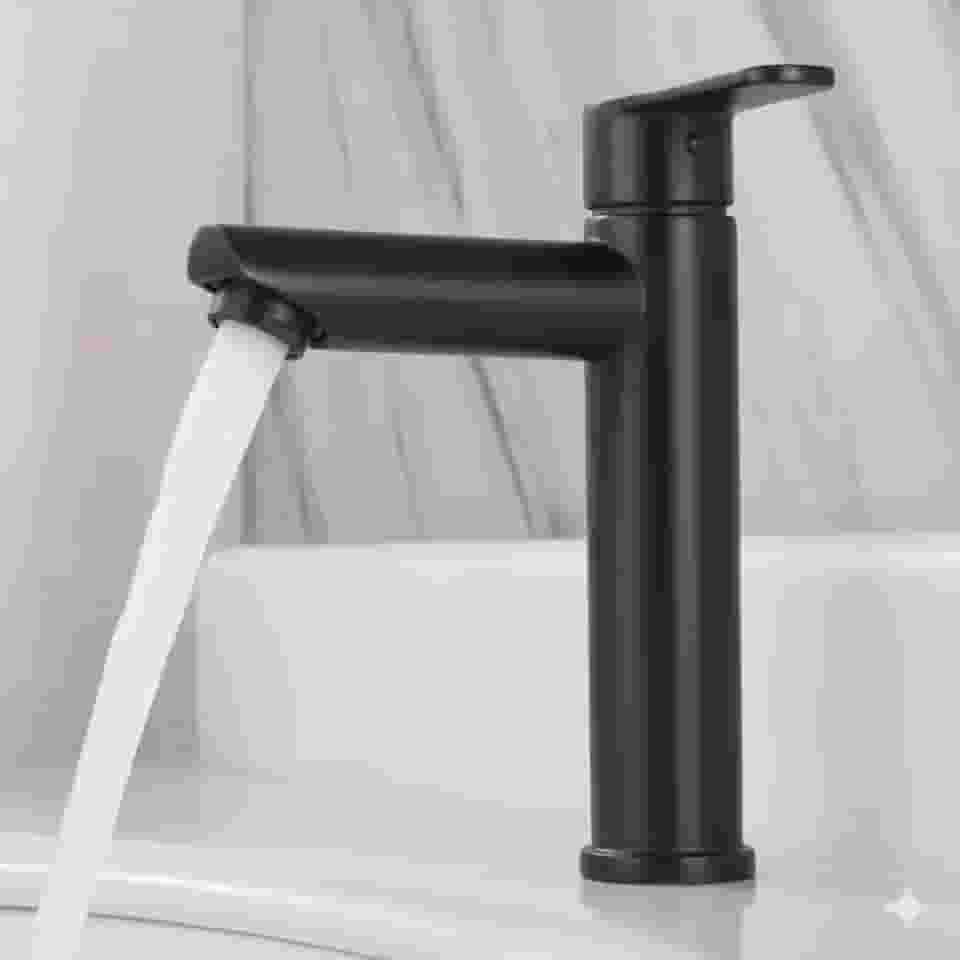 Torneira Bancada Pia Banheiro Inox Premium 1/4 de Volta – Design Moderno, Alta Durabilidade e Instalação Simples (Preta)