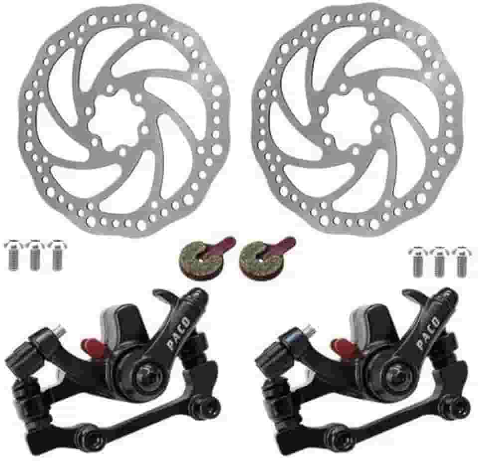 Kit Freio A Disco Bicicleta Com Pastilhas E Parafusos - Paco