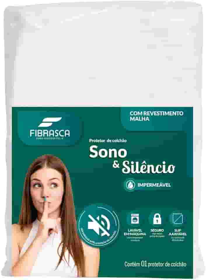 Capa protetor de Colchão Impermeável Sono e SILÊNCIO – Casal 140 x 190 cm, branco