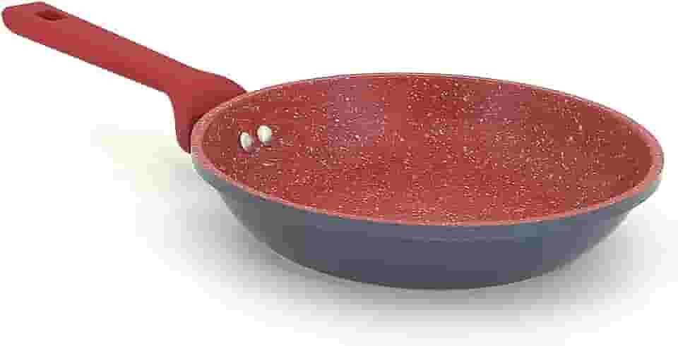 Euro Home - Frigideira 26 cm de Alumínio com Antiaderente ColorStone Titânio - ALU8358-TI