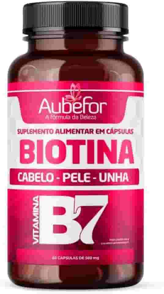 Biotina para Cabelos Pele e Unhas Estimula o Crescimento e Combate a Queda Contém 560mcg por Porção