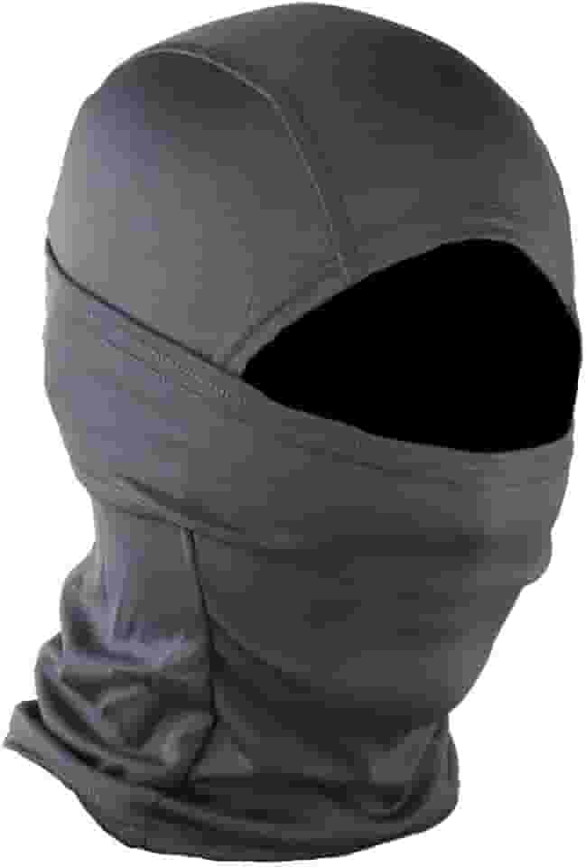 Touca Ninja Balaclava Articulada Profissional Resistente Frio Proteção Uv50 Multifuncional Respirável (BR, Alfa, Único, P, Cinza)