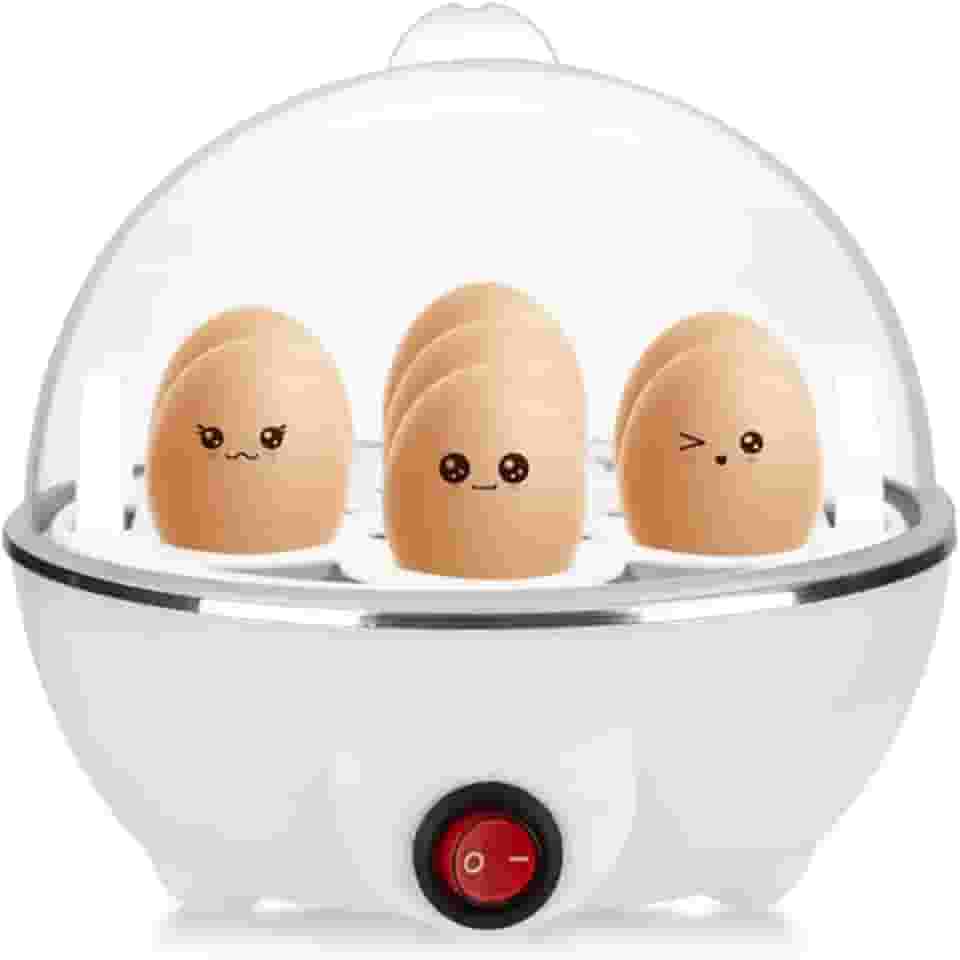 Cozedor Elétrico a Vapor 110V – Premium Portátil para Ovos, Legumes e Vegetais com Cozimento Automático Rápido