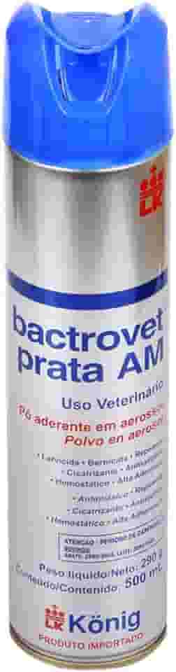 KONIG Bactrovet Prata Am 500Ml - Repelente Cicatrizante Hemostático E Antisséptico - Tratamento E Prevenção De Feridas