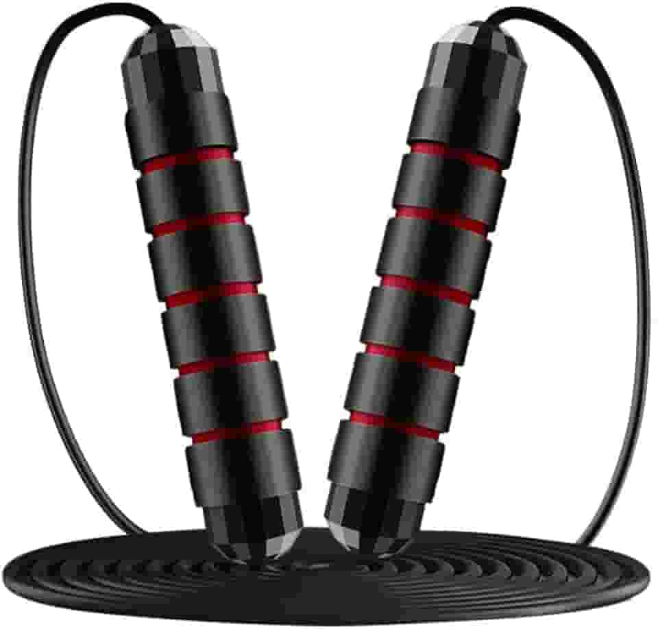 Corda de pular com rolamentos, cabo de aço ajustável e alças de espuma. Leve, rápida e sem emaranhados. Ideal para treinos e emagrecimento – Qualidade Premium LNSTORE