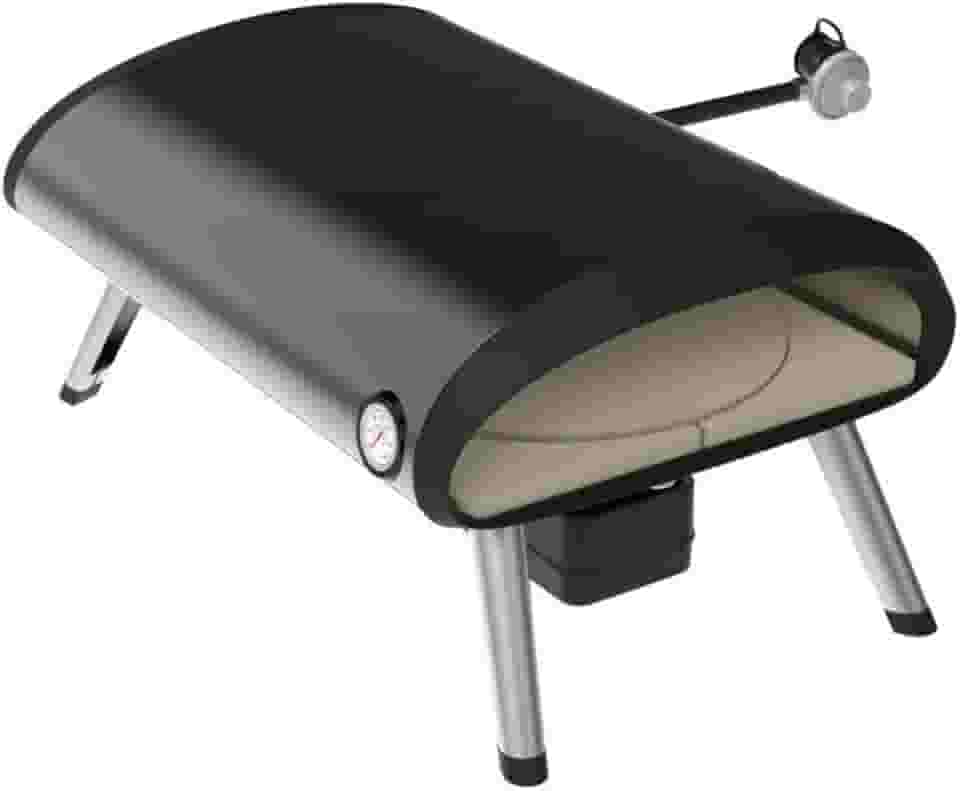 Forno de Pizza Portátil Rotativo a Gás GLP, Com Pá de Alumínio, Cortador de Pizza e Capa para Transporte