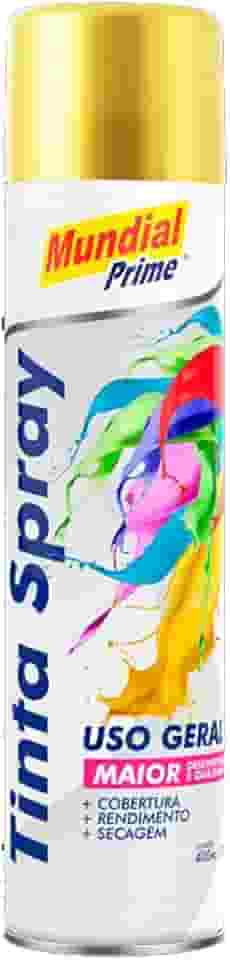 Tinta Spray Metalica 400ml, MUNDIAL PRIME, Dourado, AE01000060