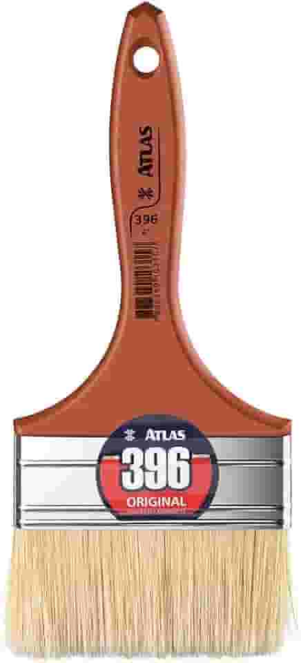 Atlas - Trincha Média de 4' com Cerdas Brancas Selecionadas para Pintura em Verniz e Stain