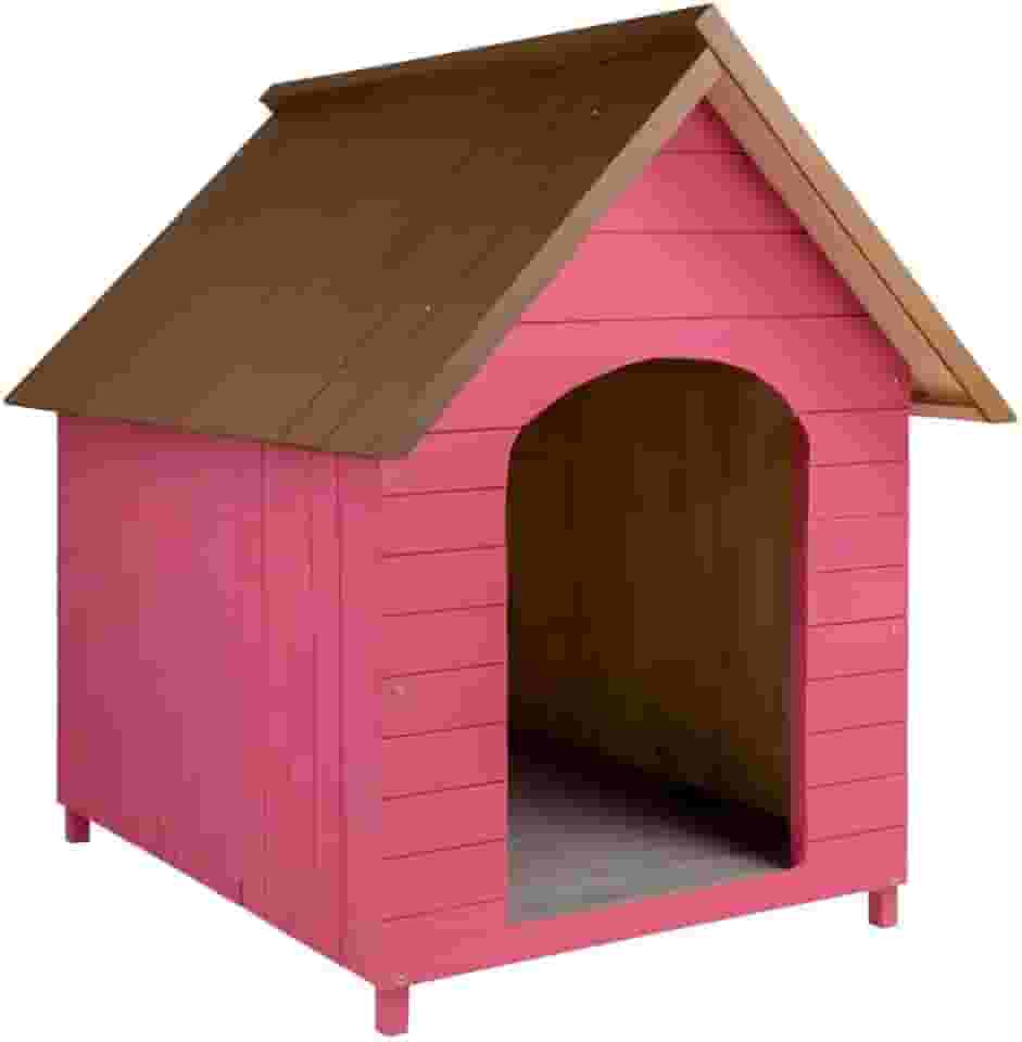 Casa Casinha De Cachorro em Madeira Pintada Extra Gigante N7 (Rosa)