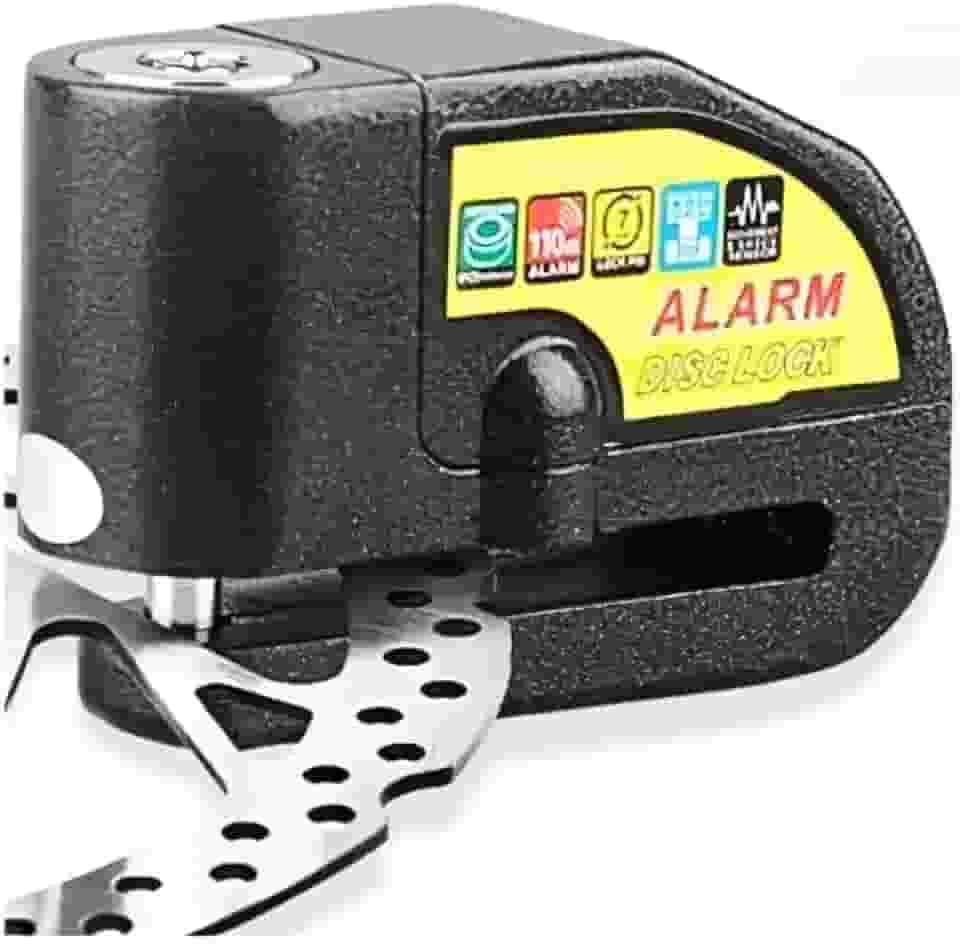 Trava de Freio a Disco para Moto com Alarme Sonoro Antifurto, Detecção de Movimento, Alta Potência Sonora e 2 Chaves de Segurança – Pratiarejo®