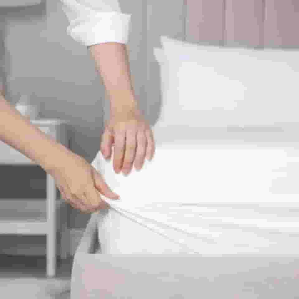 Jogo De Cama Hotel Motel Pousada Airbnb 180 Fios Teka Profiline Tecido Profissional Branco Resisitente a Lavação com Cloro (Solteiro)