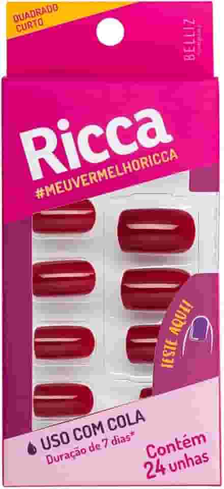 Ricca Unhas Vermelho Bordô