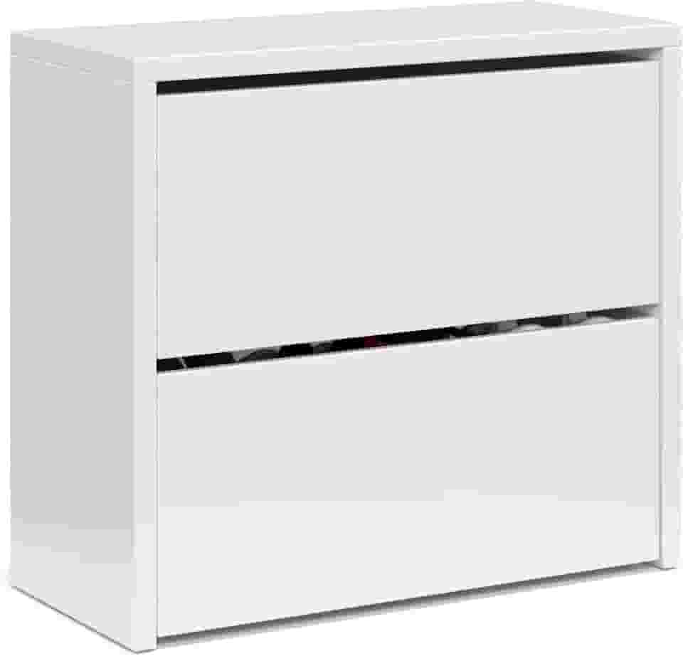 Sapateira Organizadora Basculante Articulada 2 Gavetas Hall De Entrada Quarto MEL (Branco)