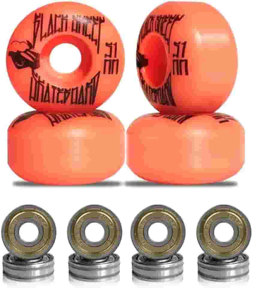 Roda para Skate Black Sheep 51mm Laranja Dureza 90a com Rolamentos ABEC-5