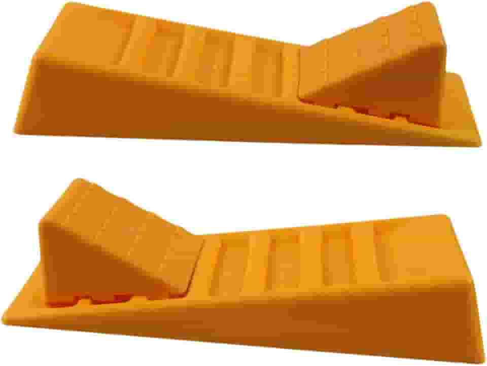 Nivelador de RV de 2 peças, rampa de nivelamento, prático, resistente, calços de roda para campistas, blocos de nivelamento para SUV, motorhomes e