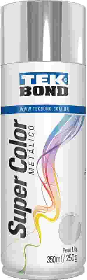 Tinta Spray Metalico Cromado 350Ml/250G - 01 Unidade, Tekbond, 23281006900, Prata, Pacote De 315