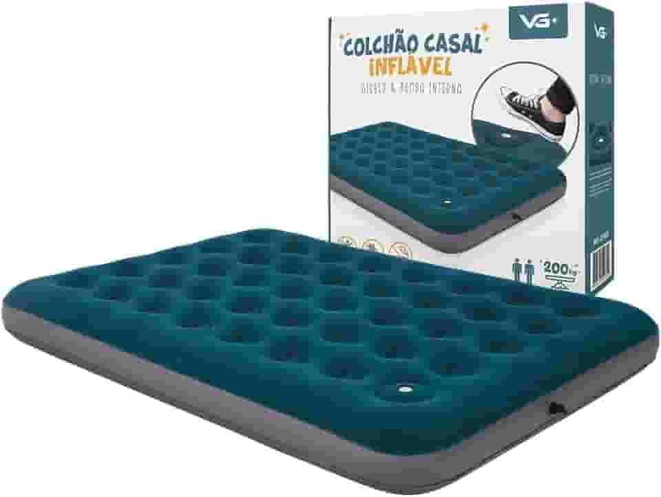 VG PLUS, Colchão Inflável Cama Casal Airbed Com Bomba Interna Vg Plus