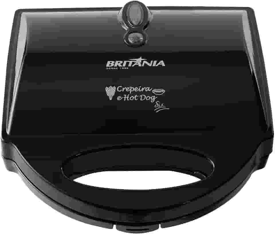 Crepeira, Crepeira Six, 6 crepes, Preto, 110v, Britânia