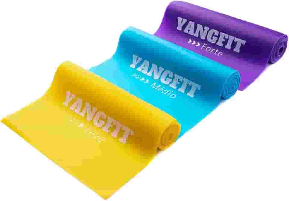 Kit Thera Band Faixa Elástica 3 Intensidade Yangfit
