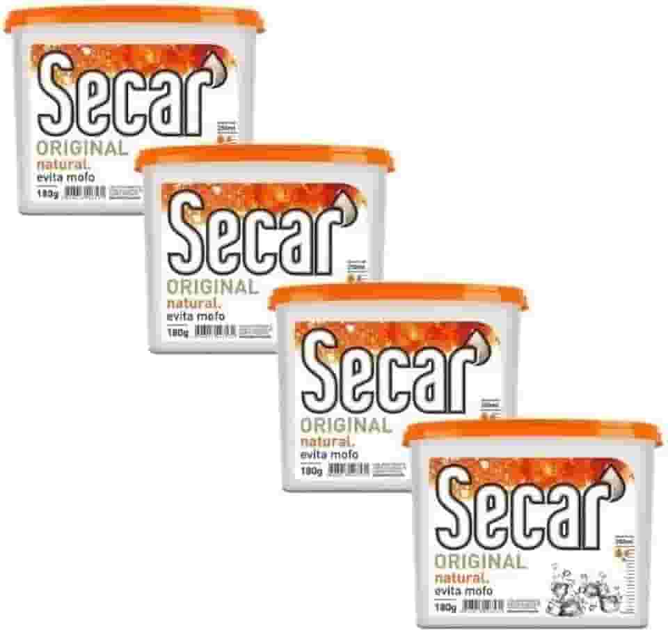 Kit 4 Unid Secar Evita Mofo Desumidificador Anti Mofo Natural 180g