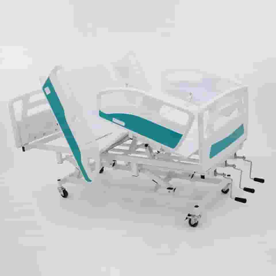 Cama Hospitalar Três Movimentos Manual Com Ajuste de Altura - 1006.AS
