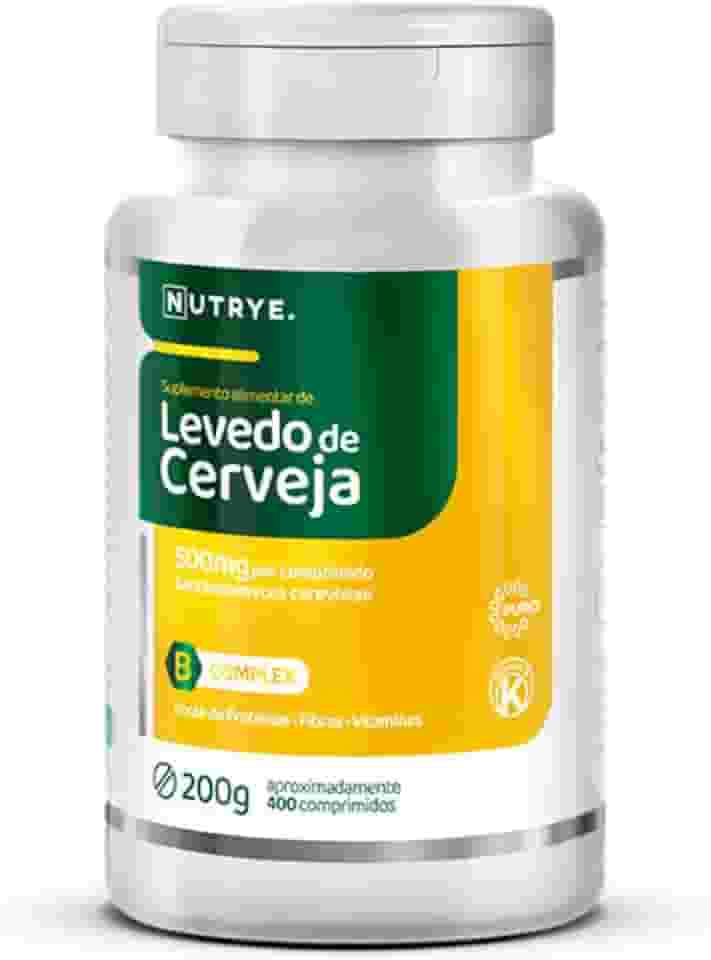 Levedo de Cerveja Nutrye 200 g – Suplemento Alimentar Natural com Vitaminas do Complexo B, Fibras e Minerais – Aprox. 400 Comprimidos