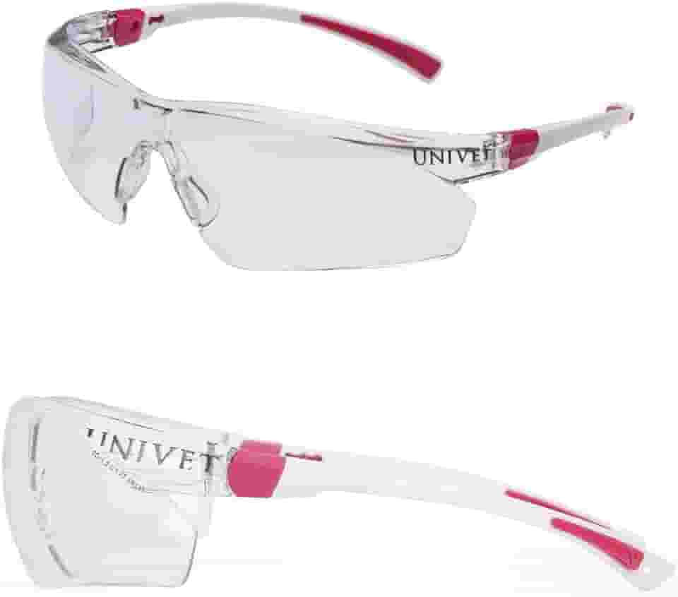 Óculos Esportivo Univet Transparente Noturno Rosa Feminino