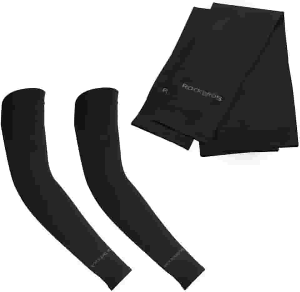 Manguito Manga Proteção Uv Unissex Ciclismo Corrida Esportes RockBros XT9002 (PRETO)