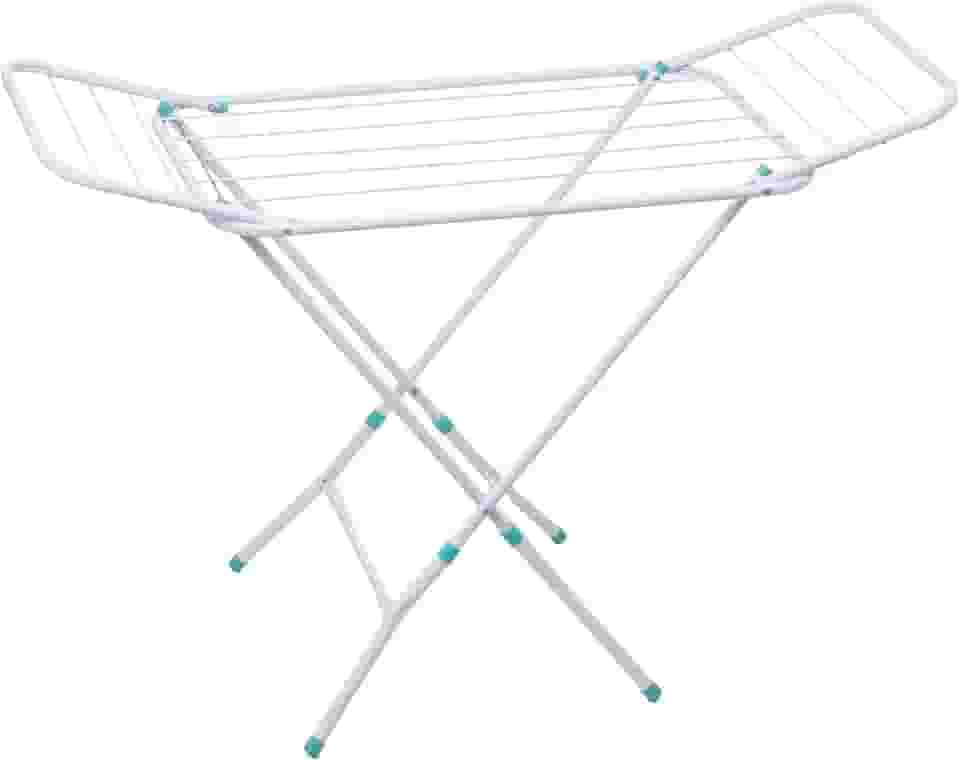 Varal de Chão Reforçado com Abas Dobrável Retrátil Slim Cor Branco