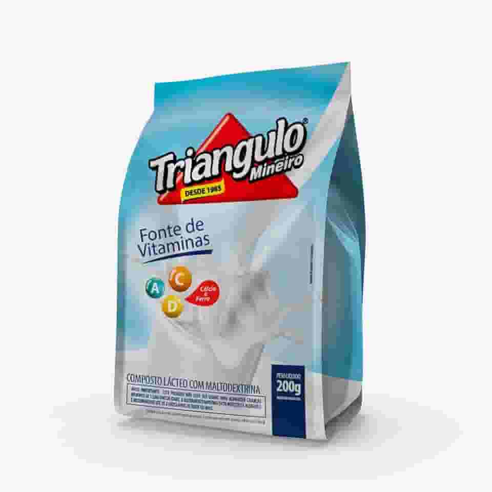 Composto Lácteo em Pó, Embalagem de 200g, Triângulo.