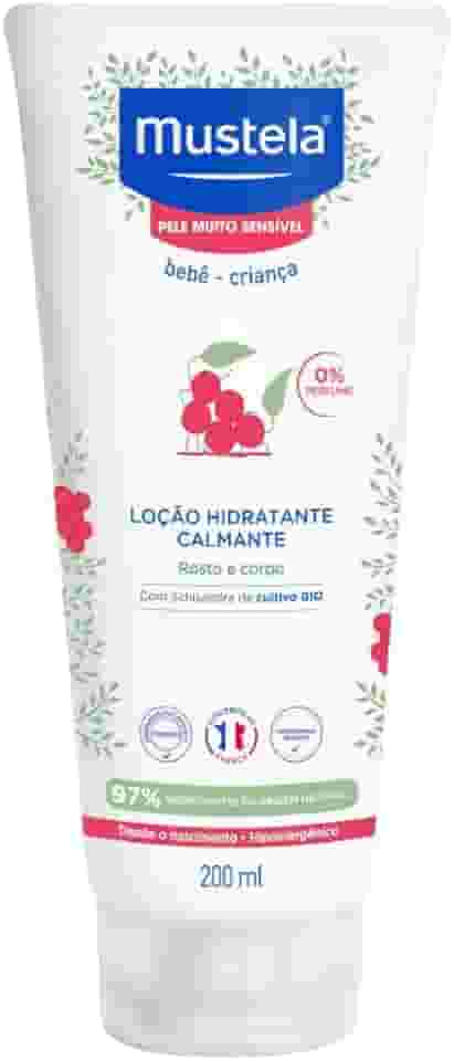Hidratante e Calmante sem Fragrância para Pele Muito Sensível/Sensibilizada dos Bebês e Crianças, Mustela Bebê, Rosa, Médio/200 ml