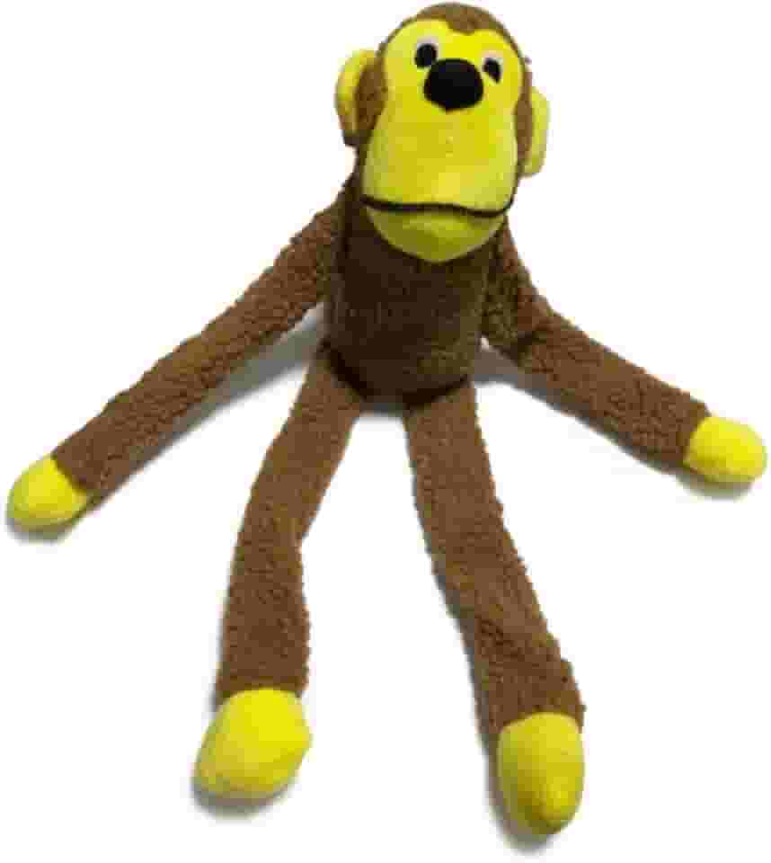 Brinquedo Macaco Marrom para Cães Macaco de Pelúcia Marrom e Bege Brinquedo de Pelúcia Mordedor de Pelucia