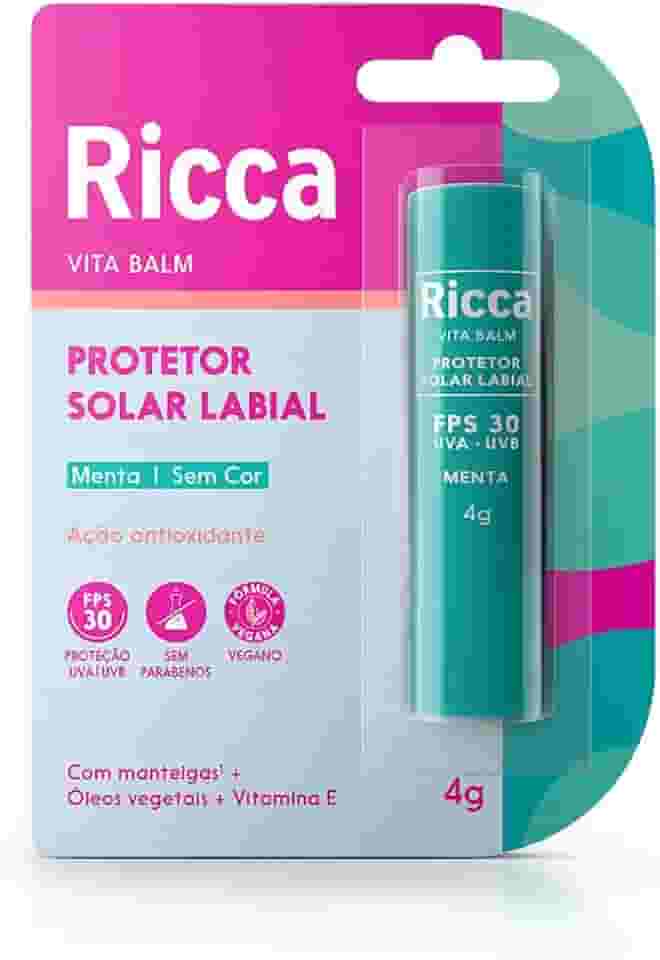 RICCA PROTETOR SOLAR LABIAL MENTA FPS30 BLISTER