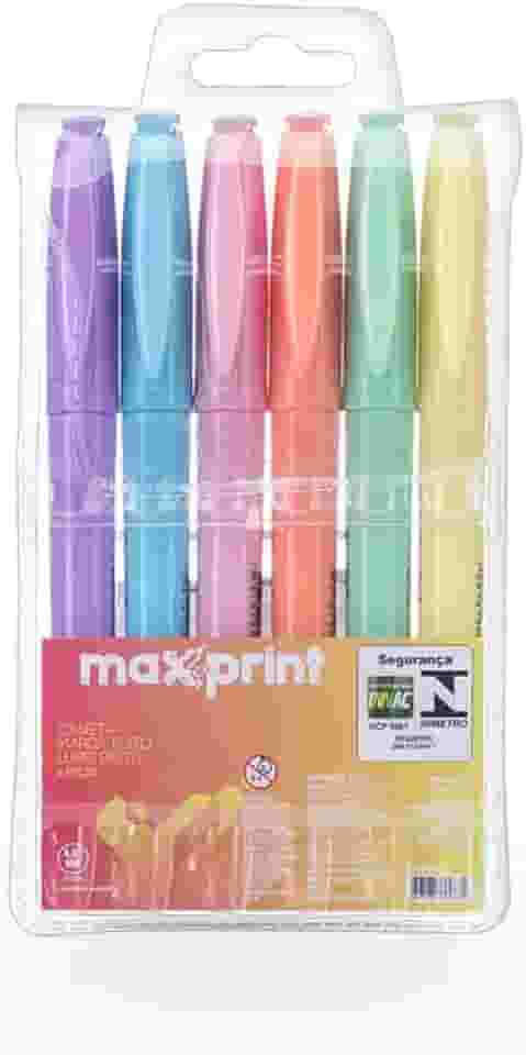 Caneta Marca Texto Lumis Maxprint­ BT 6 cores