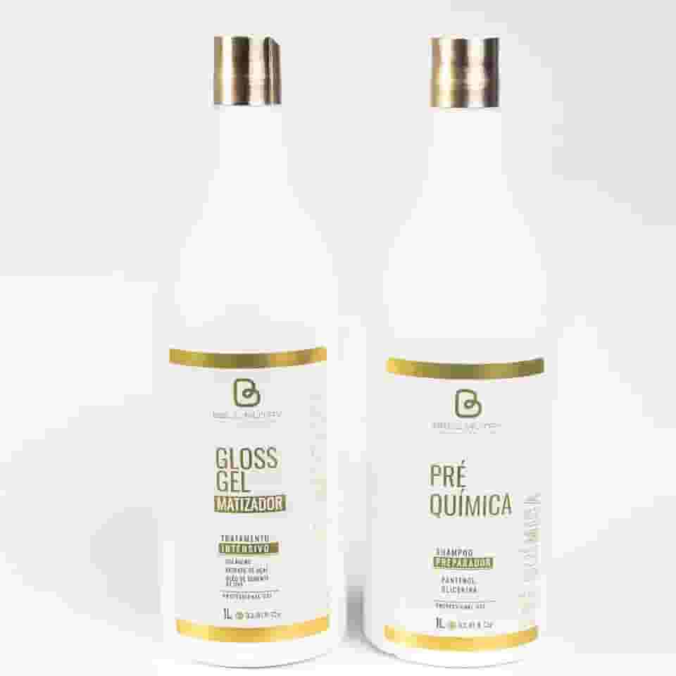 Kit Progressivo Matizador Para Cabelos loiros e Shampoo 1L Com Colágeno e Açaí | Bell Nutry
