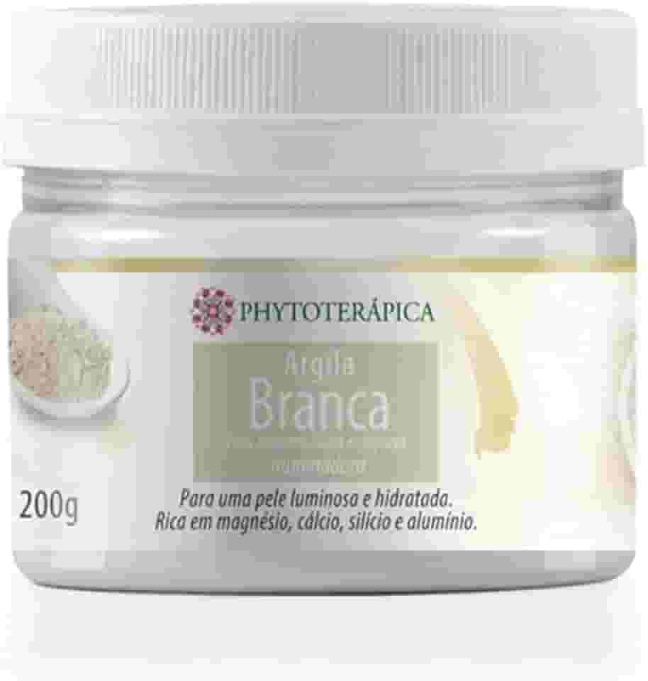 PHYTOTERAPICA - Argila Branca - Aromaterapia - Máscara facial e corporal - Para uma pele iluminada e hidratada, auxilia no estímulo do colágeno e elastina, atenuando rugas e linhas de expressão - 200g